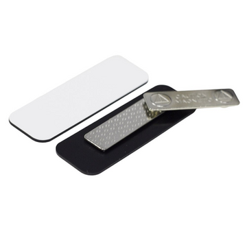 Name Tag / Badge Blanks - 50 Pack - 1" X 3", Round Corners, Magnetic Backing